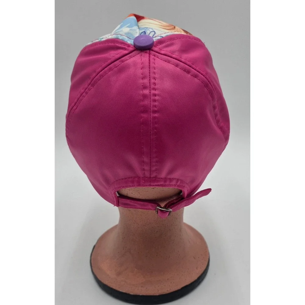 Disney Frozen Elsa Anna Pink Blue Graphic Baseball Cap Adjustable Hat